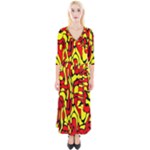 RBY 127 Quarter Sleeve Wrap Maxi Dress