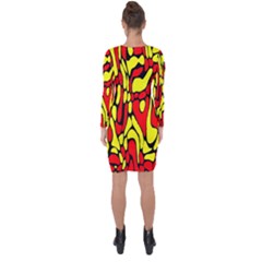 Asymmetric Cut-Out Shift Dress 