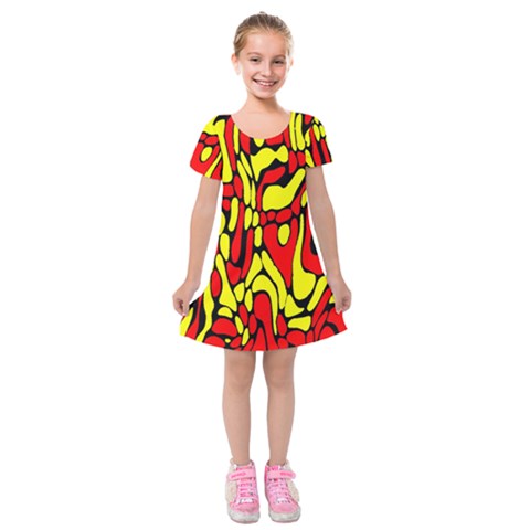 RBY 127 Kids  Short Sleeve Velvet Dress from ArtsNow.com