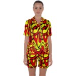 RBY 127 Satin Short Sleeve Pajamas Set