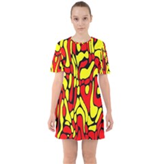 Sixties Short Sleeve Mini Dress 