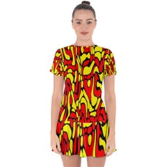 Drop Hem Mini Chiffon Dress 