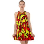 RBY 127 Halter Tie Back Chiffon Dress