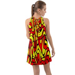 Halter Tie Back Chiffon Dress 