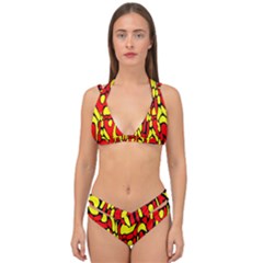 Double Strap Halter Bikini Set 