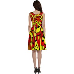 Sleeveless V-Neck Skater Dress with Pockets 