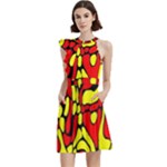 RBY 127 Cocktail Party Halter Sleeveless Dress With Pockets