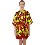 RBY 127 Half Sleeve Satin Kimono 