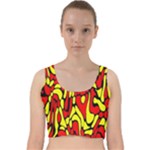 RBY 127 Velvet Racer Back Crop Top