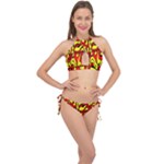 RBY 127 Cross Front Halter Bikini Set