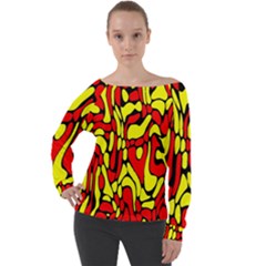 Off Shoulder Long Sleeve Velour Top 