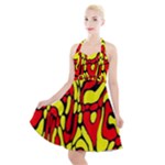 RBY 127 Halter Party Swing Dress 