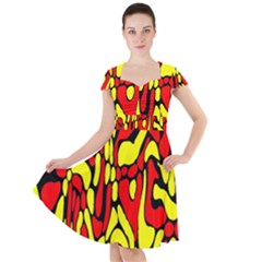 Cap Sleeve Midi Dress With Pockets 