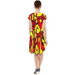 Cap Sleeve Midi Dress With Pockets 