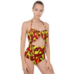 RBY 127 Scallop Top Cut Out Swimsuit