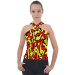 RBY 127 Cross Neck Velour Top
