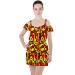 RBY 127 Ruffle Cut Out Chiffon Playsuit
