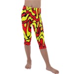 RBY 127 Kids  Lightweight Velour Capri Leggings 