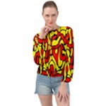 RBY 127 Banded Bottom Chiffon Top