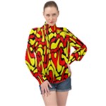 RBY 127 High Neck Long Sleeve Chiffon Top