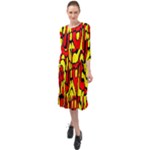 RBY 127 Ruffle End Midi Chiffon Dress
