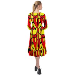 Ruffle End Midi Chiffon Dress 