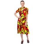 RBY 127 Keyhole Neckline Chiffon Dress