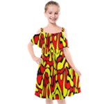 RBY 127 Kids  Cut Out Shoulders Chiffon Dress