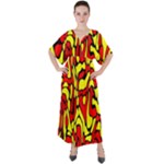 RBY 127 V-Neck Boho Style Maxi Dress
