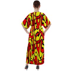 V-Neck Boho Style Maxi Dress 