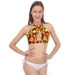 RBY 127 Cross Front Halter Bikini Top