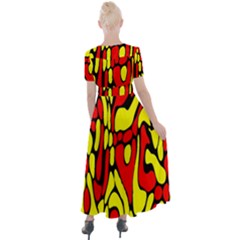 Button Up Short Sleeve Maxi Dress 