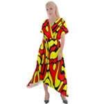RBY 127 Cross Front Sharkbite Hem Maxi Dress