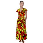 RBY 127 Flutter Sleeve Maxi Dress