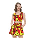 RBY 127 Women s Crop Top Pleated Skater Rave Skirt