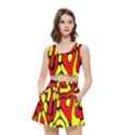 Women s Crop Top Pleated Skater Rave Skirt 