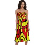 RBY 127 Knee-Length Strapless Bra Top Dress