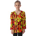 RBY 127 Kids  V Neck Casual Top