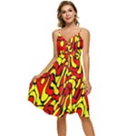 RBY 127 Sleeveless Tie Front Chiffon Dress