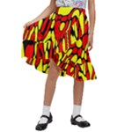 RBY 127 Kids  Ruffle Flared Wrap Midi Skirt