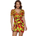 RBY 127 Low Cut Cap Sleeve Mini Dress