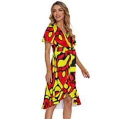 Women s Kimono Wrap Satin Dress 