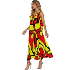 V-Neck Sleeveless Wide Leg Pants Overalls 