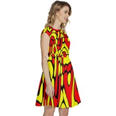 Cap Sleeve High Waist Dress 