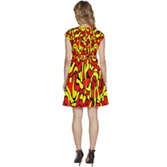 Cap Sleeve High Waist Dress 