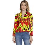 RBY 127 Women s Long Sleeve Revers Collar Cropped Jacket