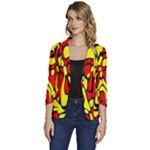 RBY 127 Women s One-Button 3/4 Sleeve Short Jacket
