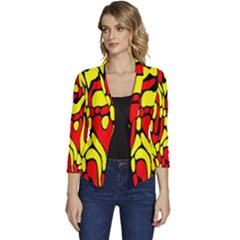 Women s Casual 3/4 Sleeve Spring Jacket 