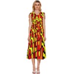 RBY 127 V-Neck Drawstring Shoulder Sleeveless Maxi Dress