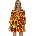 RBY 127 V-Neck Placket Mini Dress